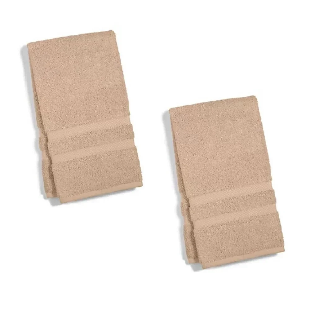 2 new CAMEL-color Charter Club Elite 100% Hygro Cotton 16